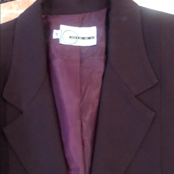 10 WEST DEEP PURPLE BLAZER & PANTS SUIT SIZE 12 - Picture 4 of 5